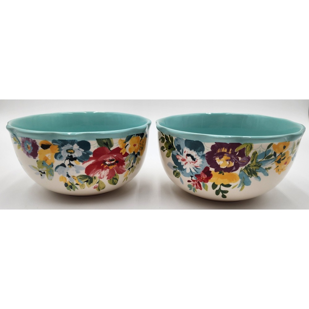 The Pioneer Woman Sweet Romance Blossoms Salad Cereal Bowls 2pc 6in Floral 2020 - Picture 2 of 7